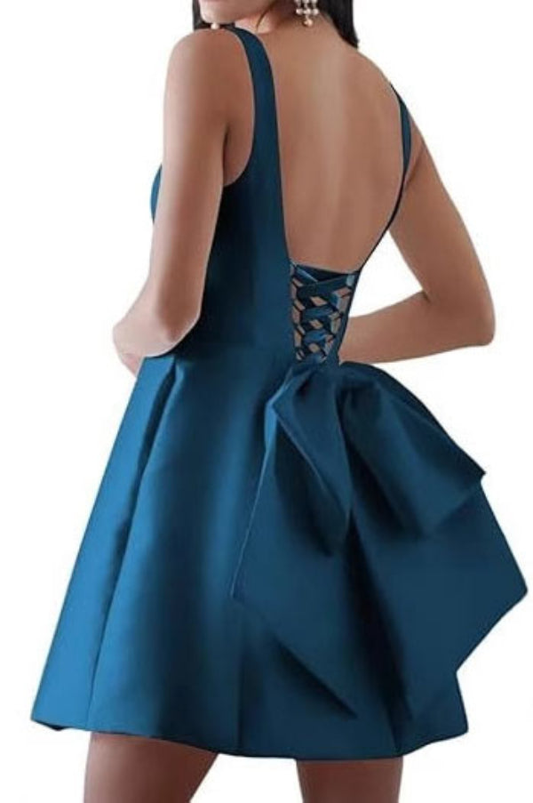 Short Mini Backless Party Homecoming Dress