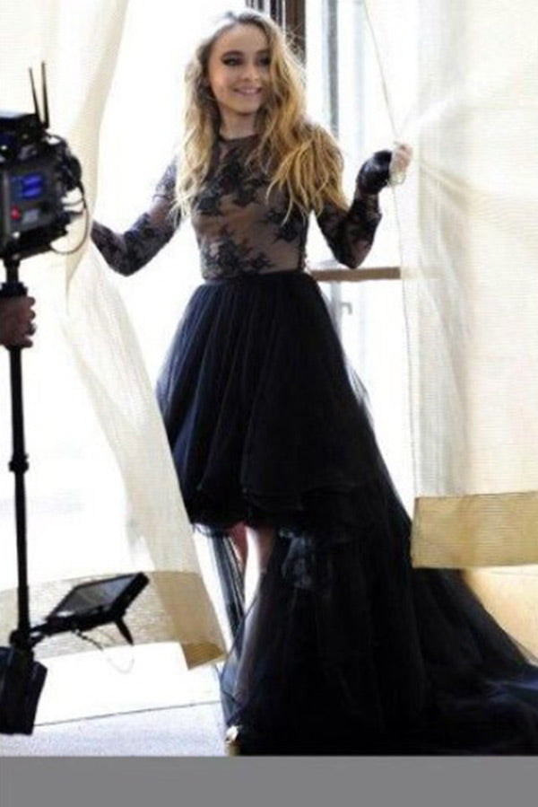 Sabrina Carpenters Black High Low Dress In Eyes Wide Open