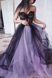 Sexy See-through Sweetheart Strapless Long Prom Ball Gown