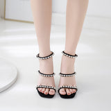 Women's Ankle Strap Open-toe Square Head Sandals
