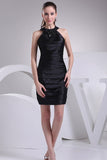 Black Halter Beaded Little Black Dress