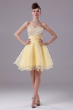 Daffodil Strapless Sequined Baby Doll Cocktail Dress