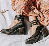 Fashion Thick Heel High Heel Three Breasted Shoes