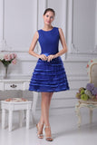 Royal Blue Scoop Fit And Flare A-line Party Cocktail Dress