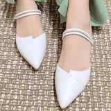 Women's Faux Leather Closed-toe Low Heel Sandals