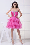 Fuchsia Strapless Princess Fit And Flare Party Homecoming Dress