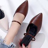 Pointed Toe Closed-toe Flat Pumps Shoes - Mislish